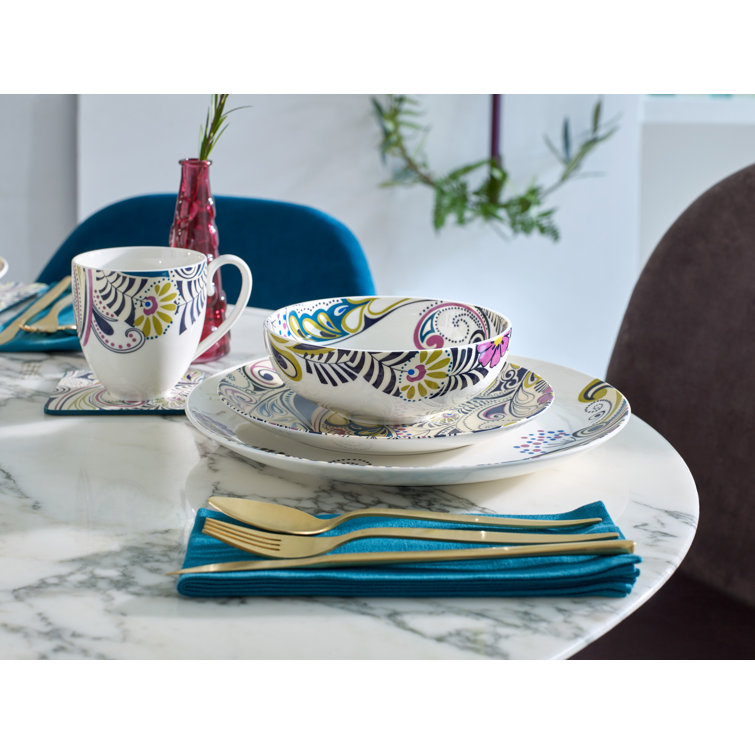 Denby Monsoon Cosmic Porcelain China Dinnerware Set of 16 & Reviews